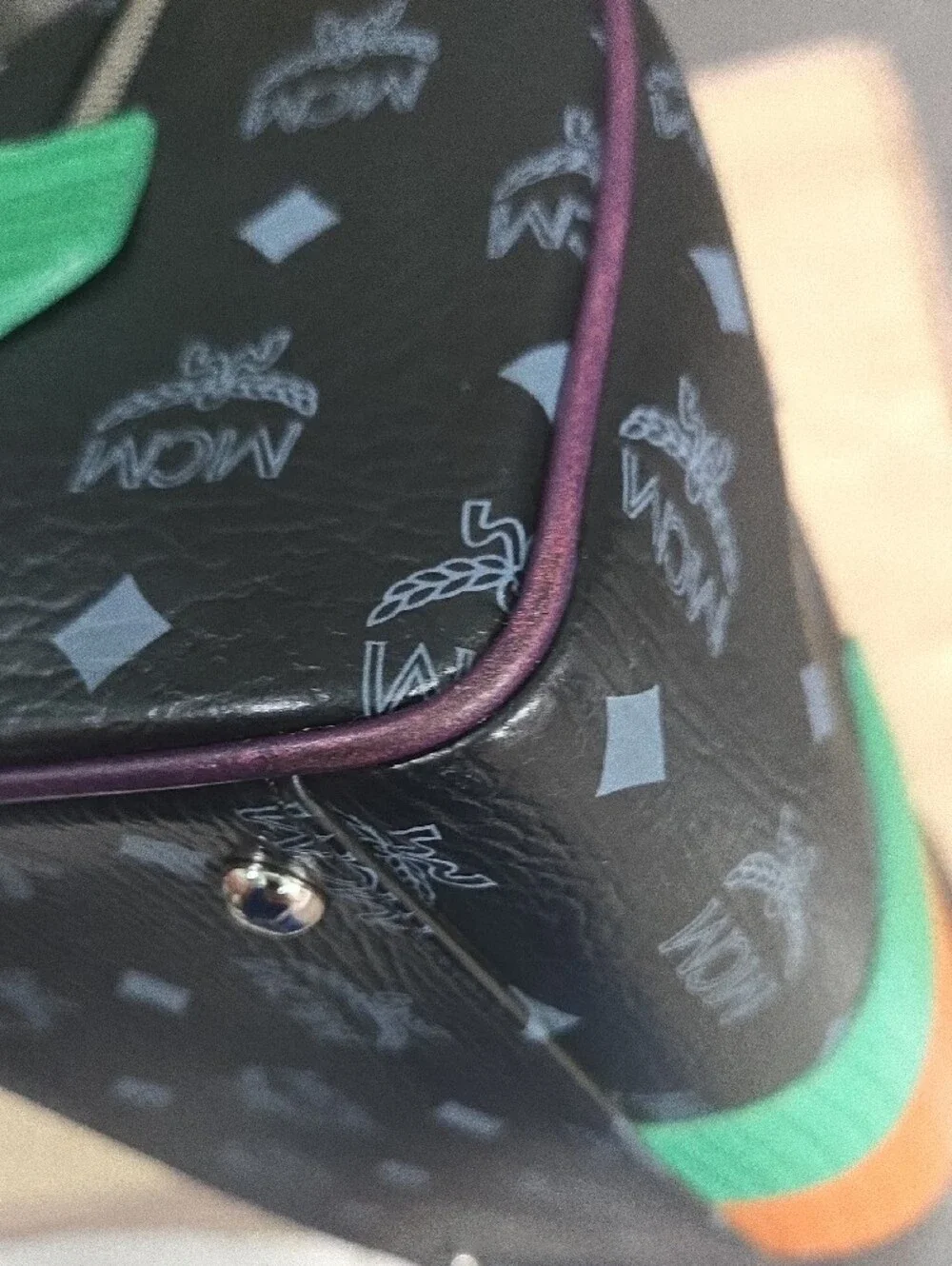 MCM Princess Lion Boston Bag